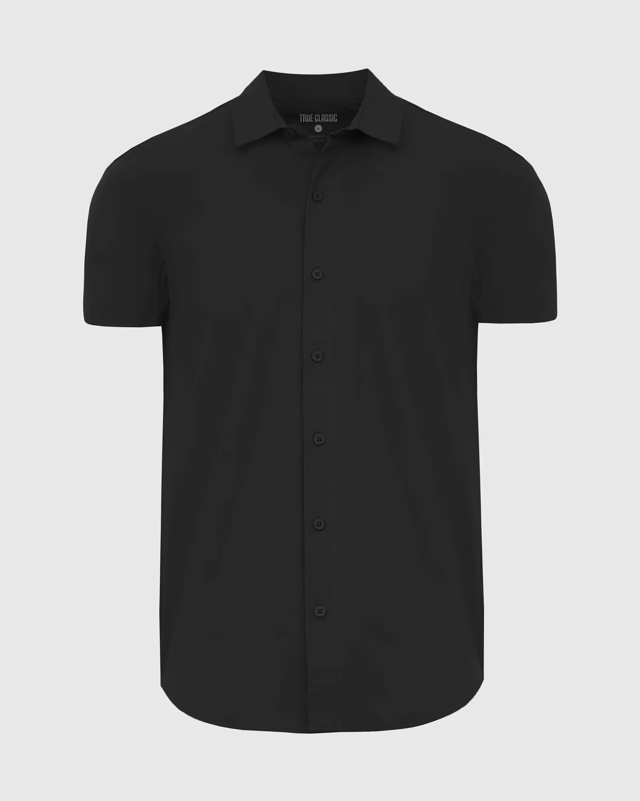 True Classic - Wholesale Button Down Shirt - Men's - Short Sleeve Button Up Shirt | Commuter | Black1