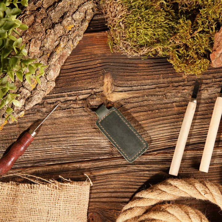 American Leather Goods - Wholesale Keychain - Unisex - Leather Keychain, Geniune Leather Keychain