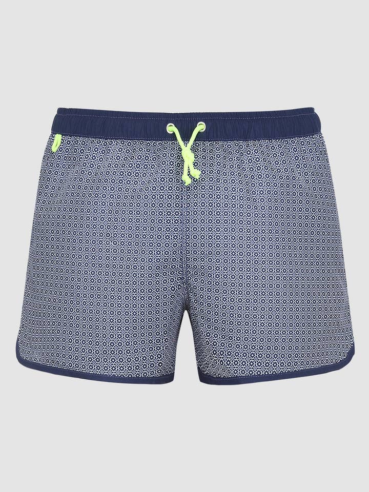 Komodo Navy Azulejos calções de banho curtos por atacado de GILI'S