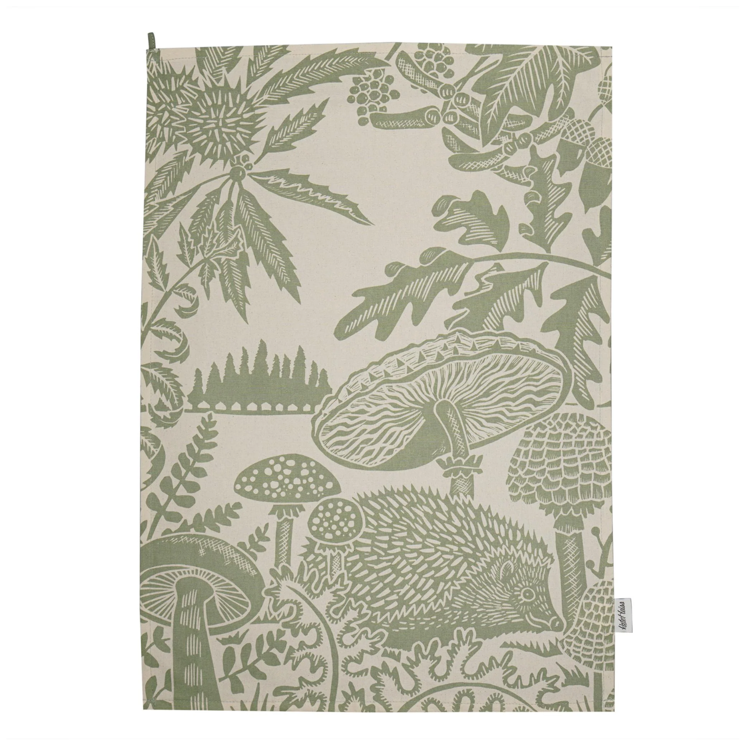 Nibble Distributors Ltd - Wholesale Tea Towel - Kate Heiss Tea Towel - Woodland Green0