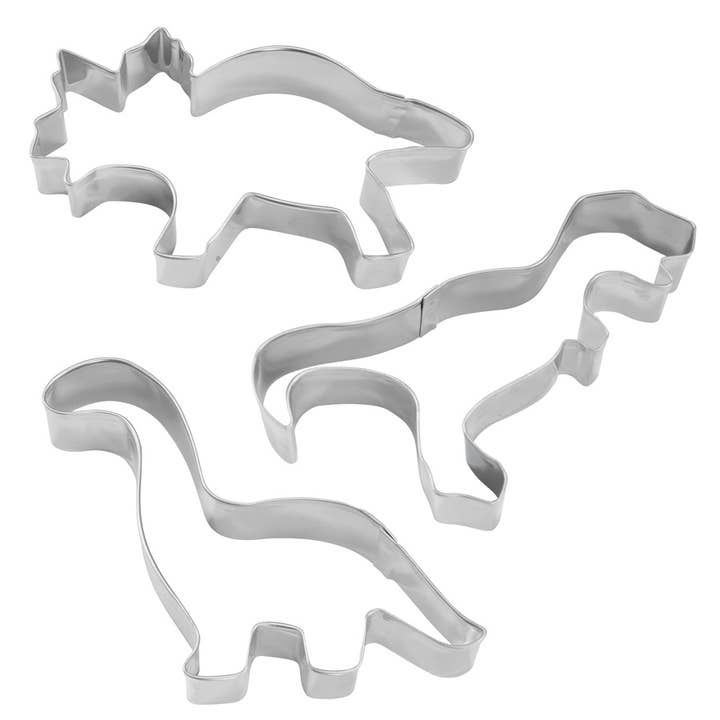 R&M International - Wholesale Cookie Cutter - Dino 3 PC Cookie Cutter Carded Set1
