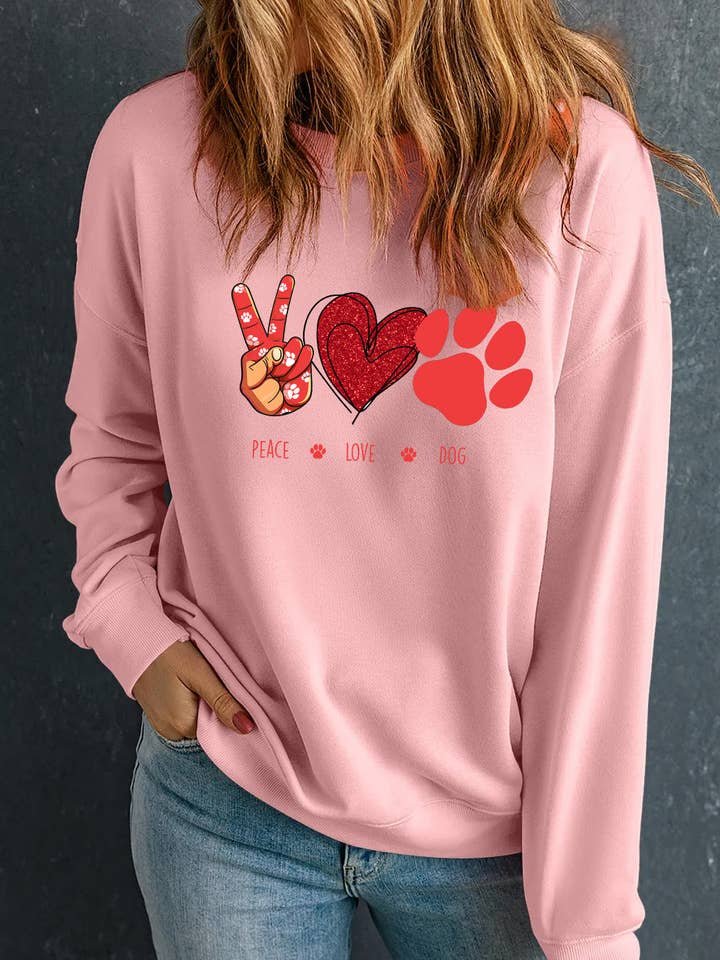 Alla hjärtans dag handritad hjärtgrafik sweatshirt för wholesale av Lovesoft