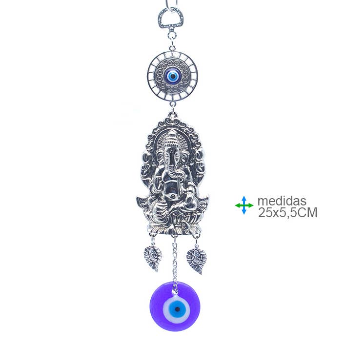 Turkish Eye Metal Pendant 25x5.5cm (6 units) for wholesale by Esoterica Arte