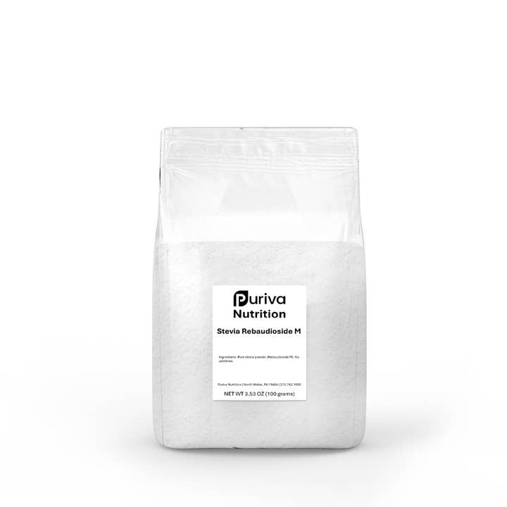Poudre de Stevia Reb M, (Reb-M | Rébaudioside M), 100 grammes | 3 300 portions, Puriva Nutrition pour la vente par Puriva Nutrition