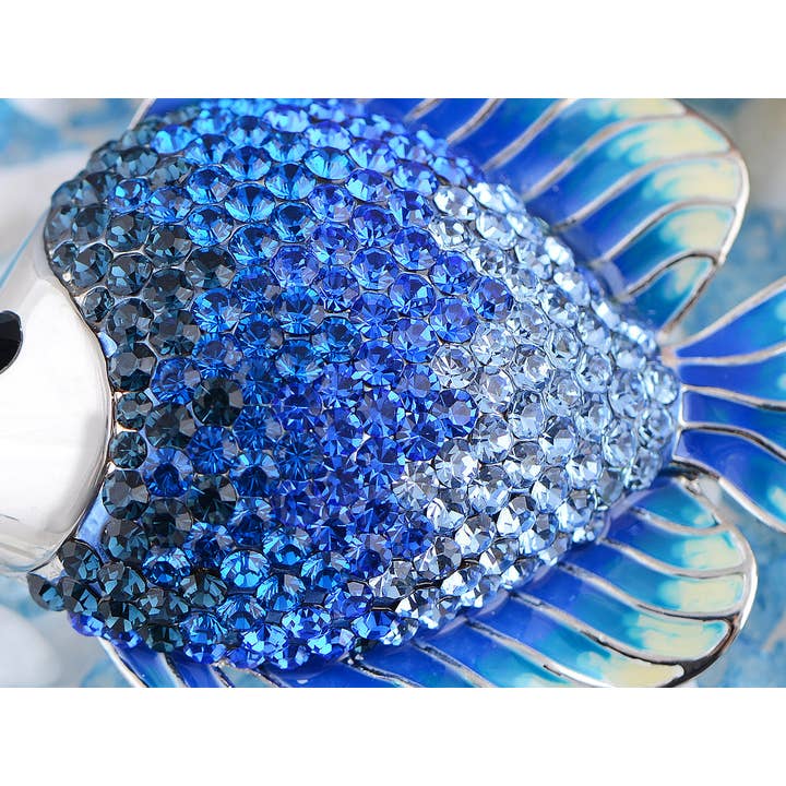 AK Brand – Porta-chaves - Mulher por atacado – Chaveiro Swarovski Crystal Fire Opal Angel Piranha Peixe8