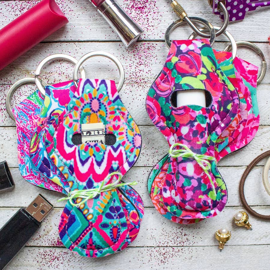 Chapstick Holder Bulk PU Leather Portable Chapstick Holder Key