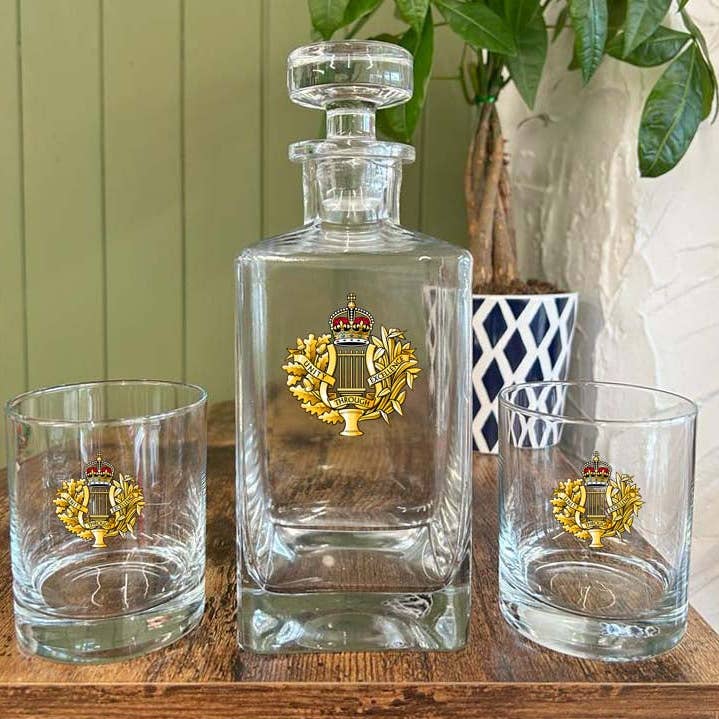 Royal Corps of Army Music - Decanter (New King's Crown) for wholesale by Thecraftyblackdog