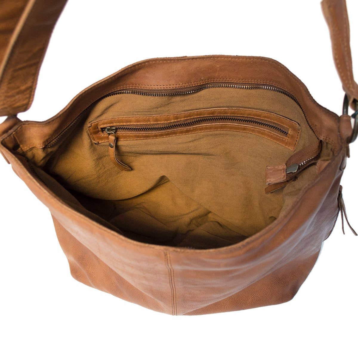 Arrigo - Wholesale Shoulder Bag - Women's - Arrigo Shoulder Bag Crossbody Bag Brown Washed Leather8