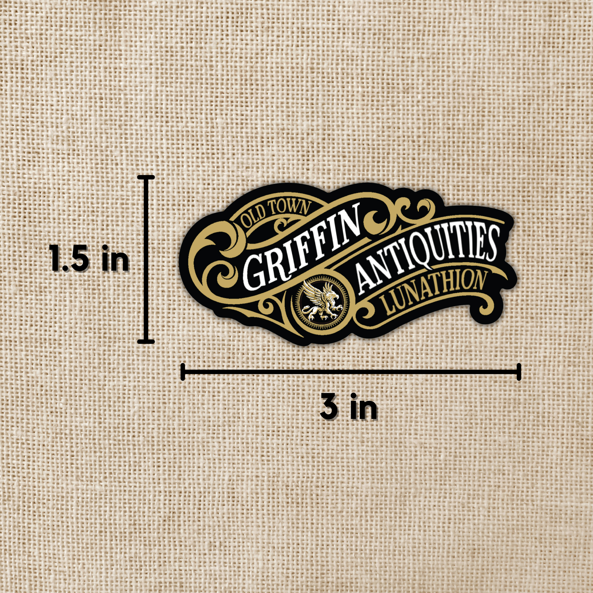 Kingdom of Threads - Wholesale Sticker - Griffin Antiquities Logo Sticker | Crescent City1