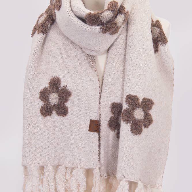 Hana - Wholesale Scarf - Women's - C.C Daisy Pattern Scarf10