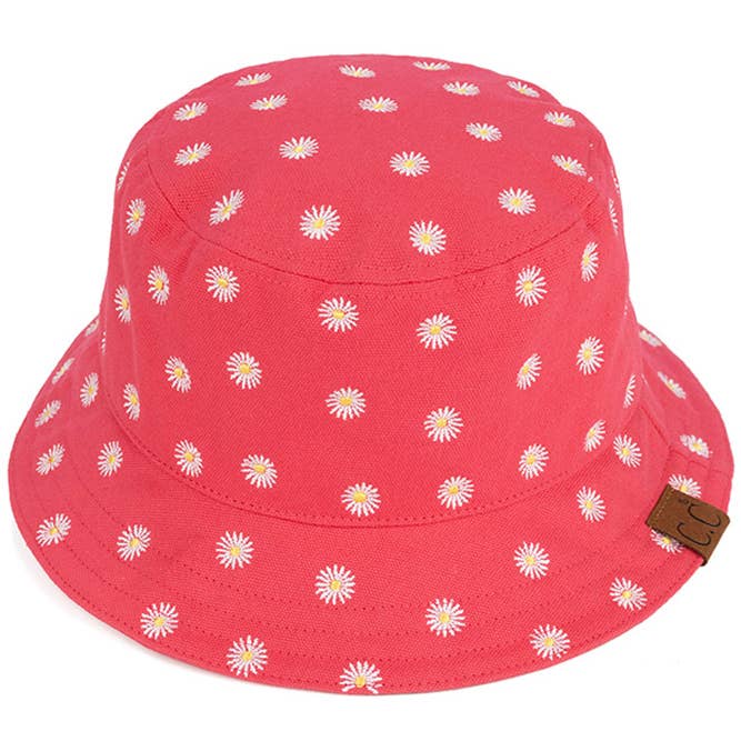 Hana - Wholesale Bucket Hat - Women's - C.C Daisy Embroidered Cotton Canvas Bucket Hat12