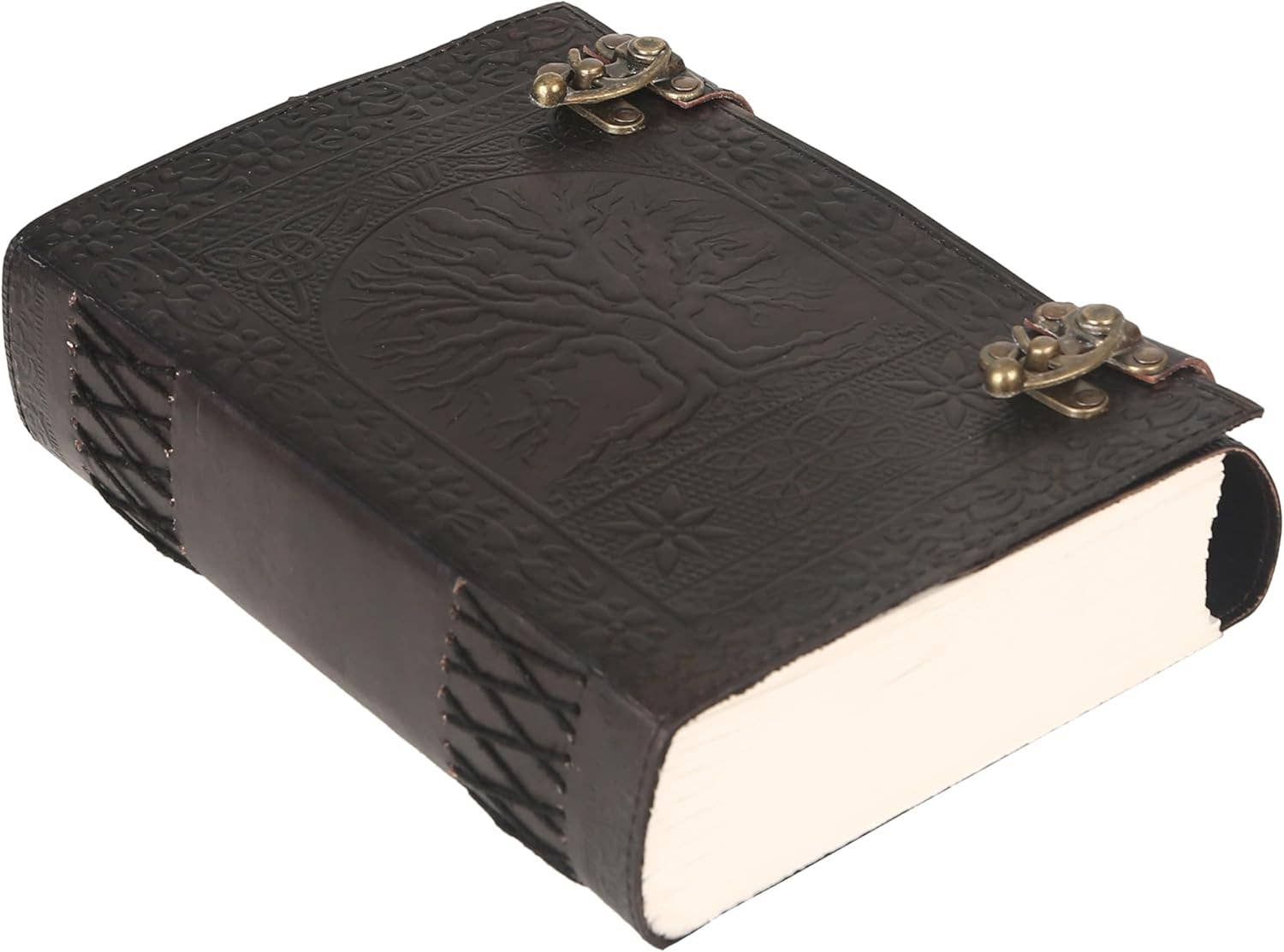Tuzech Leather - Vente Journal intime - Tuzech grand journal de vie de 600 pages | journal en cuir | carnet de notes grand arbre de vie embossé | carnet d'écriture en cuir | journal en cuir fait main | grimoire en cuir | carnet de croquis en cuir 7 x 10 relié par fil20