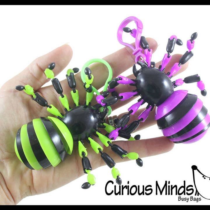 Curious Minds Toys - Wholesale Fidget Toy - Kids - 1 Wiggle Spider Fidget - Wiggle Articulated Jointed Moving H