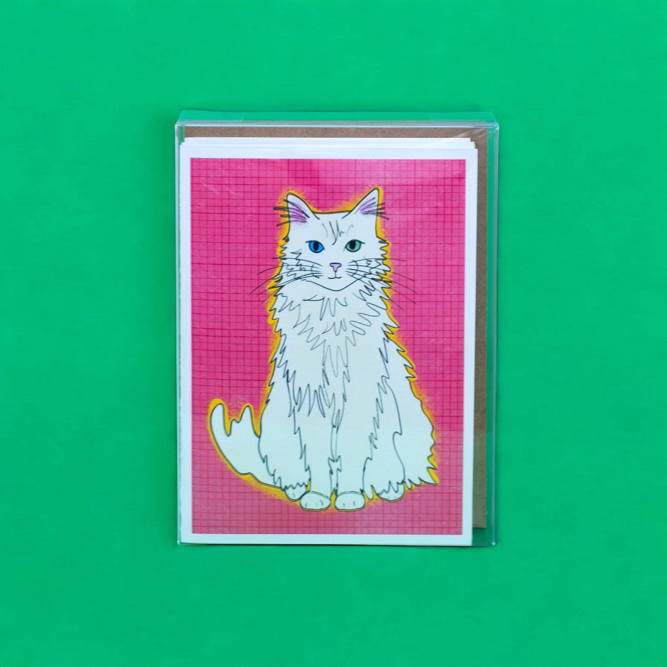 Posse Paper Goods - Wholesale Stationery/Notecard Set - Cat Card Set | Greeting Cards (Set of 5)1
