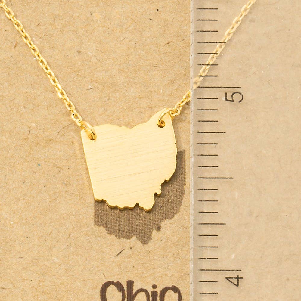 Fame Accessories - Wholesale Pendant/Charm Necklace - Ohio State Pendant Necklace3