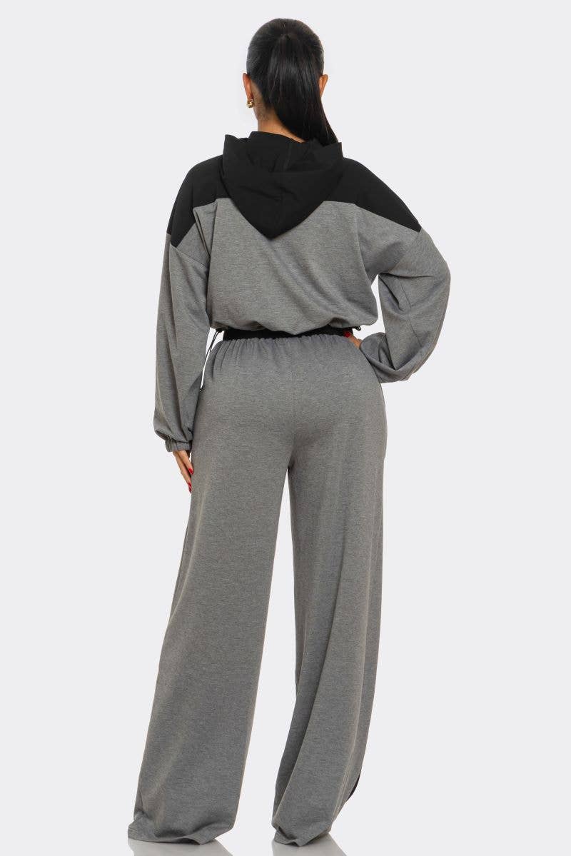 CAPSULLE - Venta al por mayor Conjuntos de top y pantalón (NO para estar en casa) - Mujer - CONJUNTO DE PANTALONES RECTOS A BLOQUES DE COLOR2