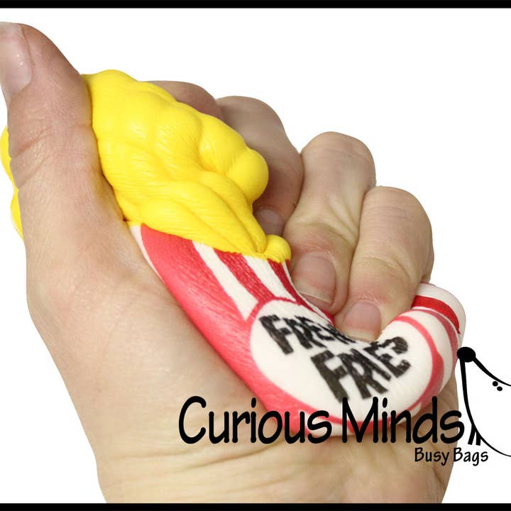 Curious Minds Toys - Wholesale Squishy Toy - Kids & Baby - 1 Burger and Fries Squishy Slow Rise - Sensory, Stress, Fid6
