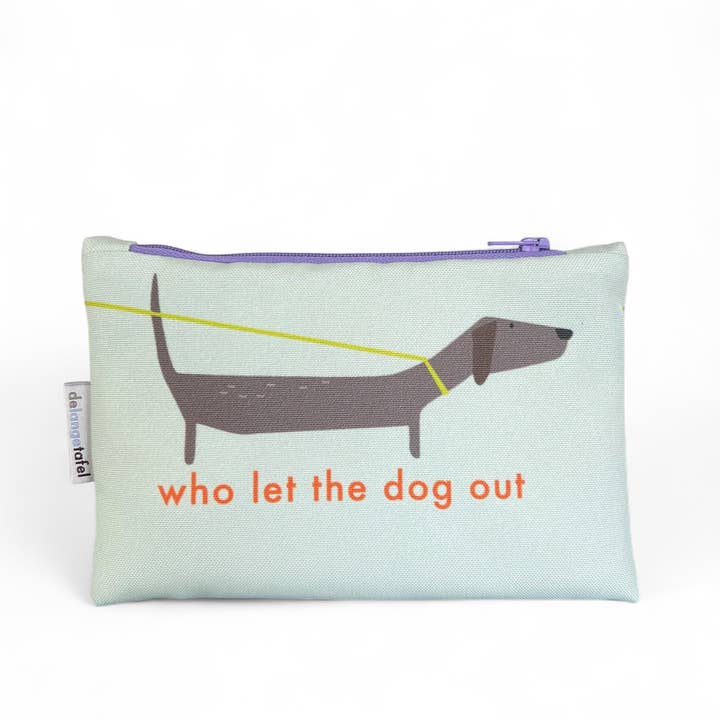 Astuccio piccolo · Verde chiaro 'chi ha lasciato uscire il cane' per la vendita all'ingrosso da parte di De Lange Tafel