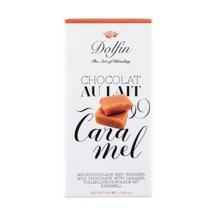 Dolfin - Wholesale Chocolate Bar - 30g Tablet - Salted Butter Caramel Milk
