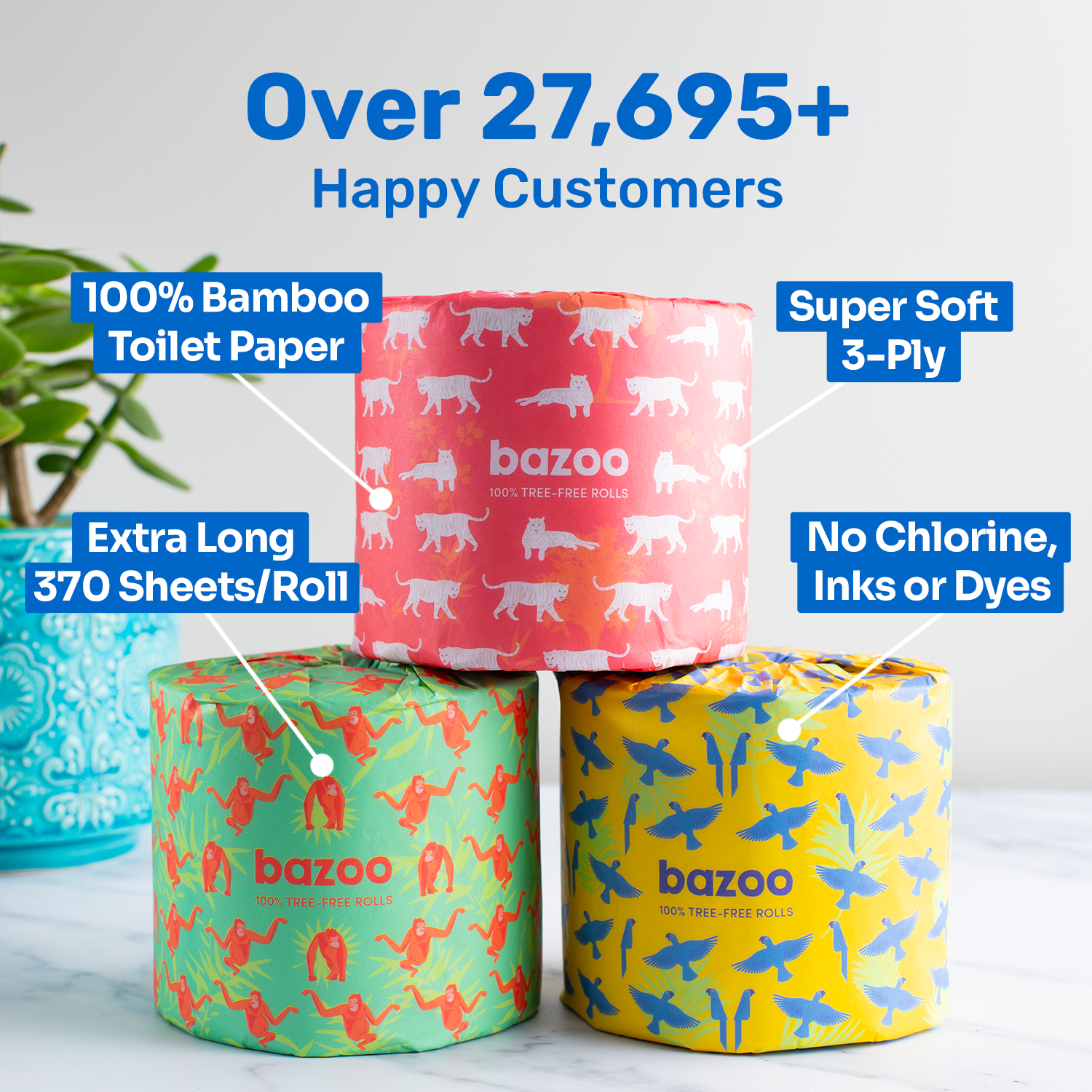 Bazoo – wholesale Toilet paper – Luxury 100% FSC Certified Bamboo Toilet Paper | Protected Species Range1