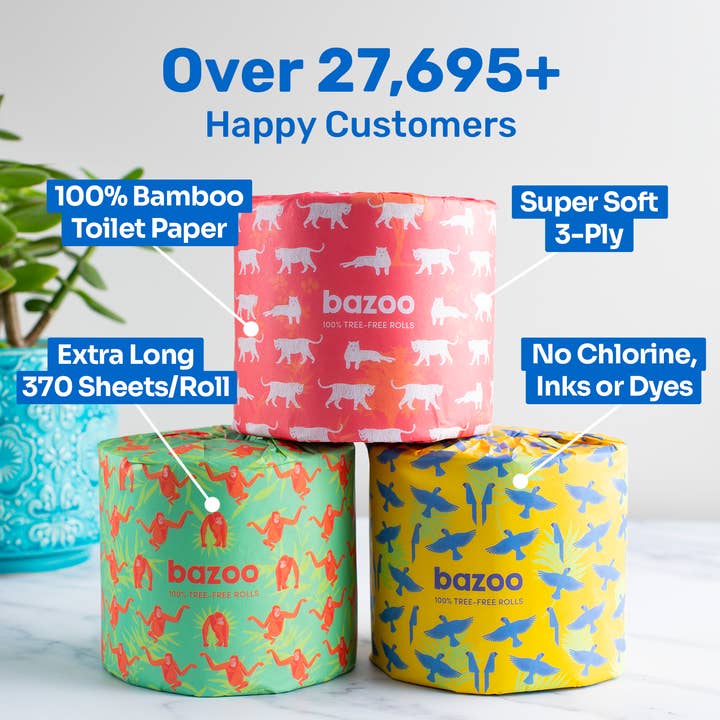 Bazoo – wholesale Toilet paper – Luxury 100% FSC Certified Bamboo Toilet Paper | Protected Species Range1