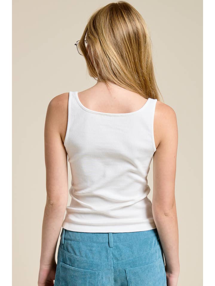 Mimosa - Wholesale Tank Top - Women's - Western Silver Belt Trim Washed Tank Top15