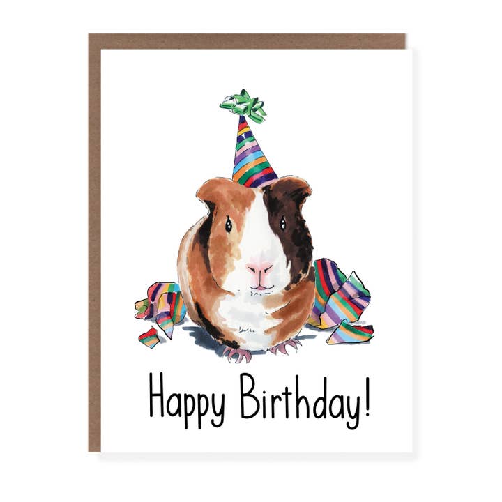 Morgan Swank Studio - Vente Cartes d'anniversaire - Carte d'anniversaire cochon d'Inde3