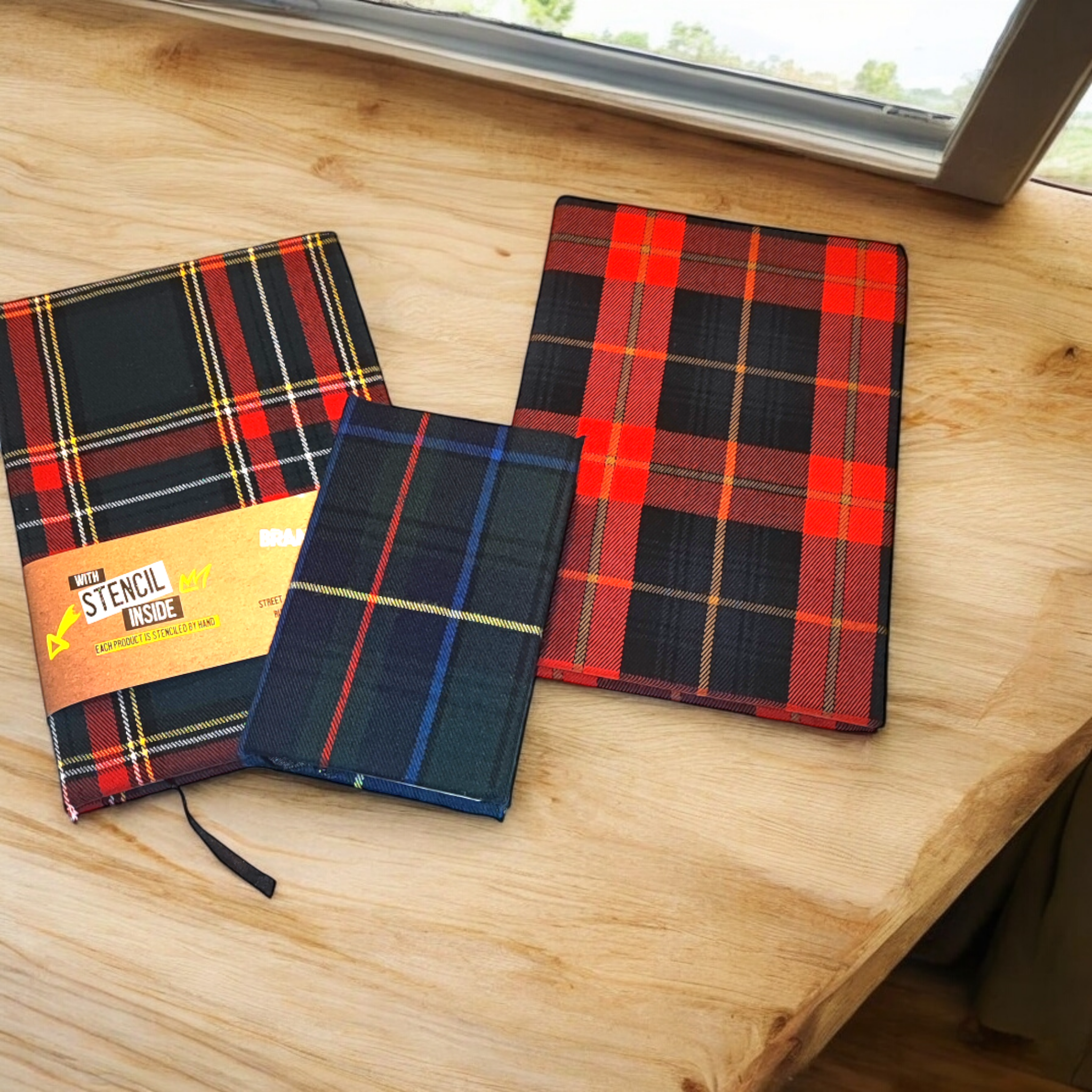 URBAN.ITY SRL - Vendita all'ingrosso Quaderni - Tartan A5 Notebook - DARK BLUE/GREEN SQUARES6