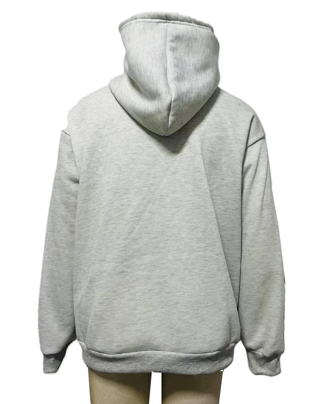 Grey Y2k Trendy Ocean Seashell Embroidery Hoodie for wholesale on Faire1