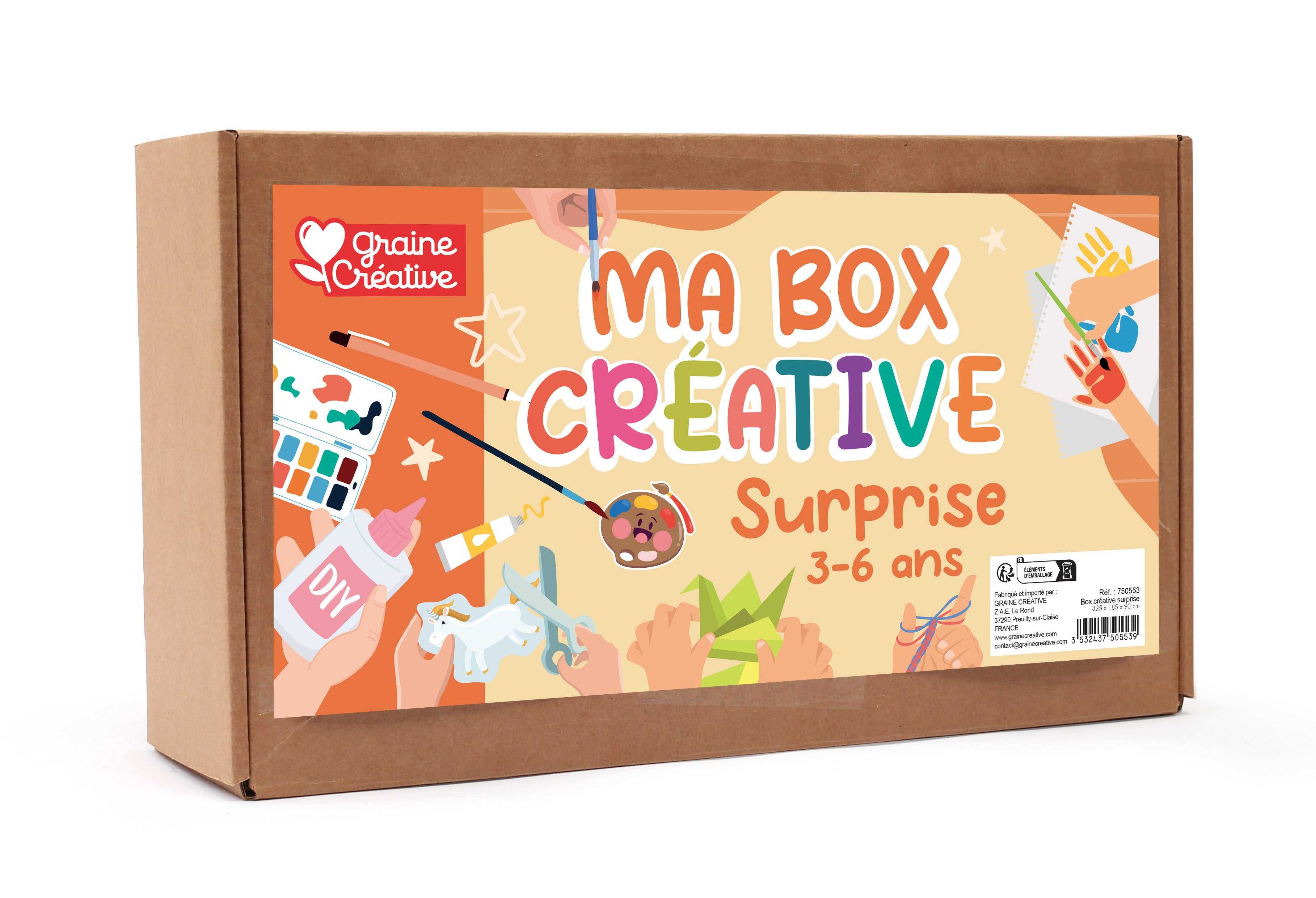 Graine Créative – Kit de artesanato DIY - Criança por atacado – Minha Caixa Criativa Surpresa nº 1 - Especial para 3 a 6 anos1