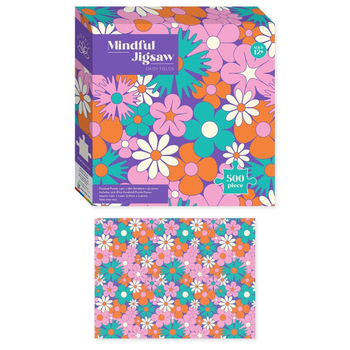 Hinkler - Wholesale Puzzle – Adult - Elevate Mindful 500pc Jigsaw: Daisy Fields