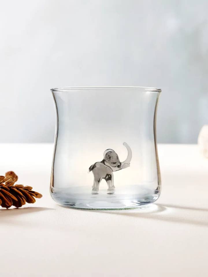 Elefant Glas, Moderne Kollektion, sød kop med dyr for engroshandel hos Glamuran Berlin