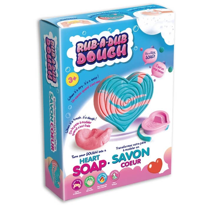 Rub-A-Dub Dough | Kit d'activités à faire soi-même avec savon en forme de cœur pour enfants pour la vente par PJM Distributions Inc