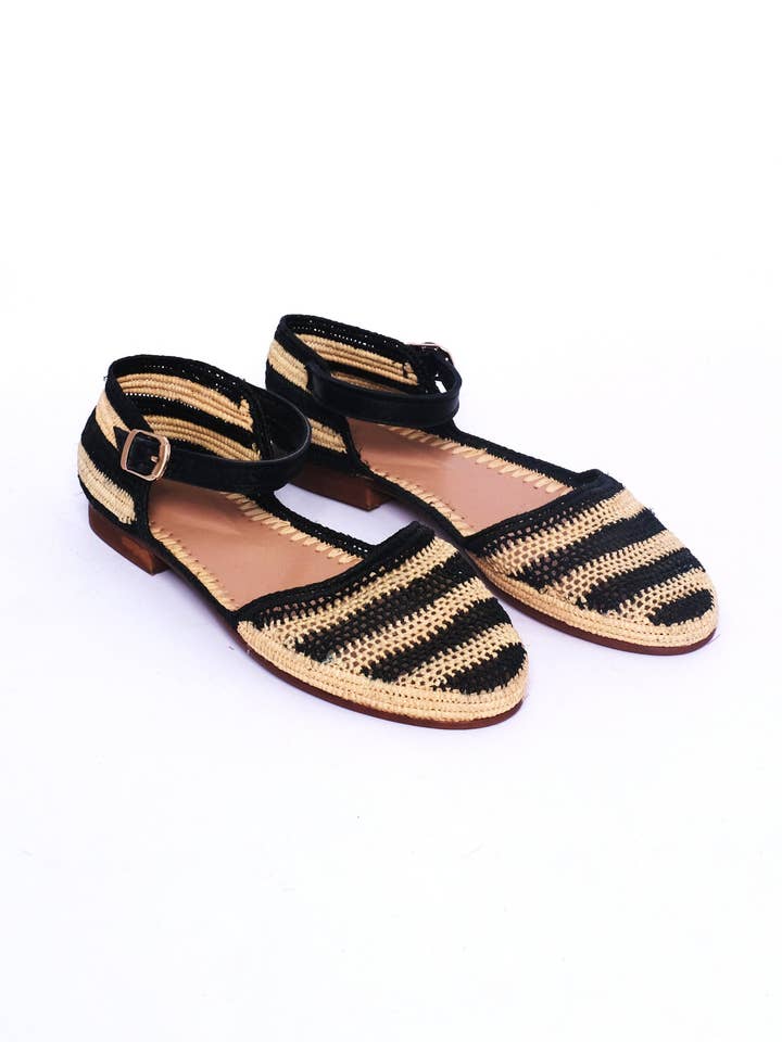 Handmade Women's Raffia Mules Slippers and Slides for wholesale by isli and tisli
