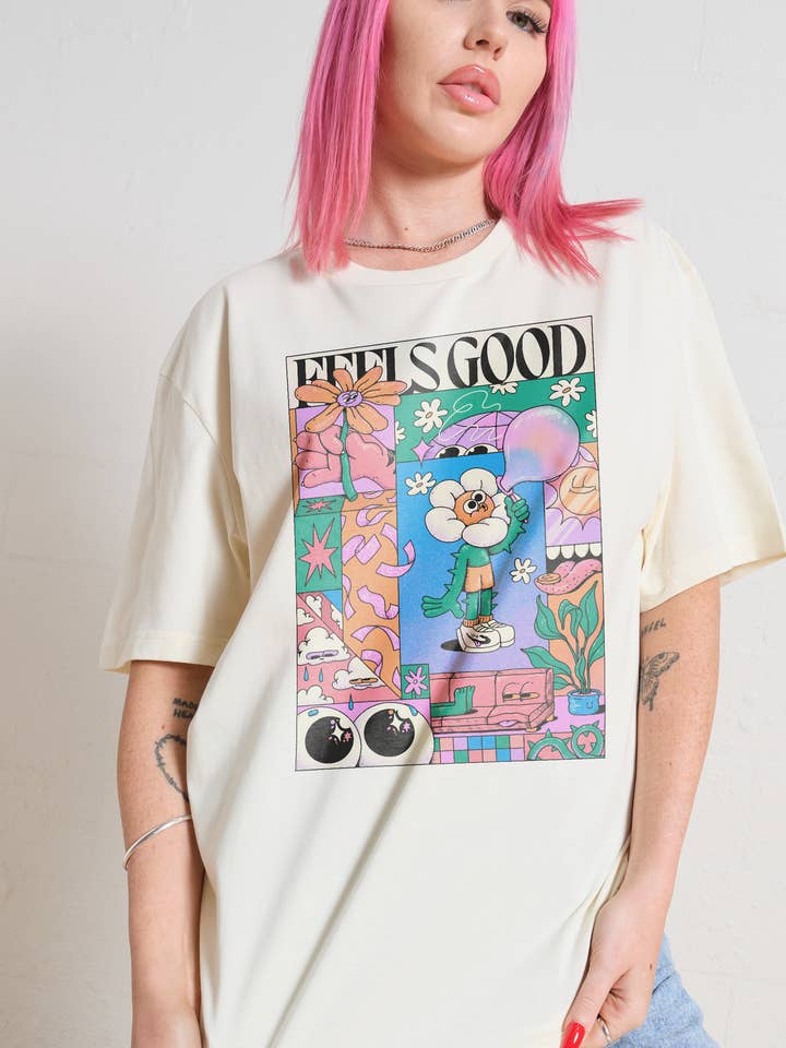 Threadheads - Wholesale T-shirt (graphic) – women's - Feels Good T-Shirt0