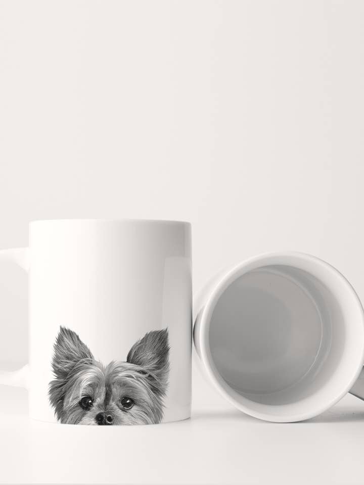Peeking Yorkie Mug and other Purchase Wholesale yorkie socks. Free Returns & Net 60 Terms on Faire trending on Faire.