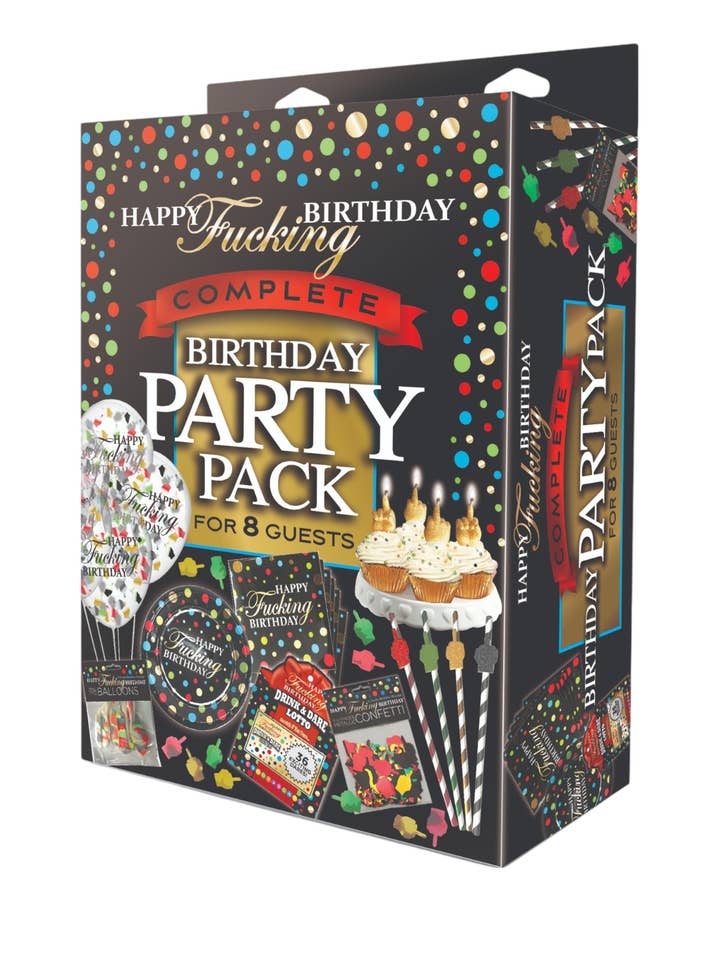 Happy Fucking Birthday Party Pack for wholesale by Little Genie Productions
