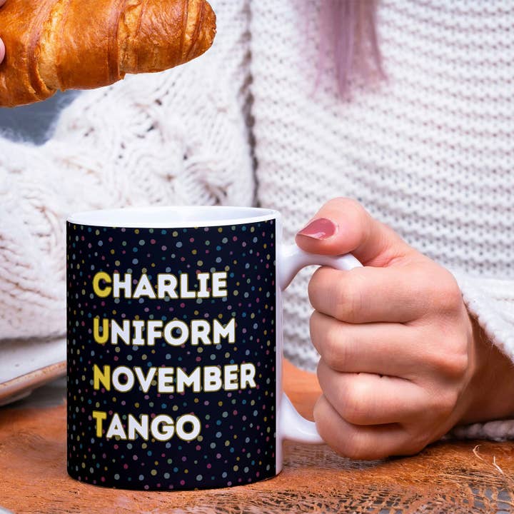 Lunabuloona – wholesale Kaffekoppar – Rude Acronym ”CUNT” keramisk mugg 11oz stort handtag
