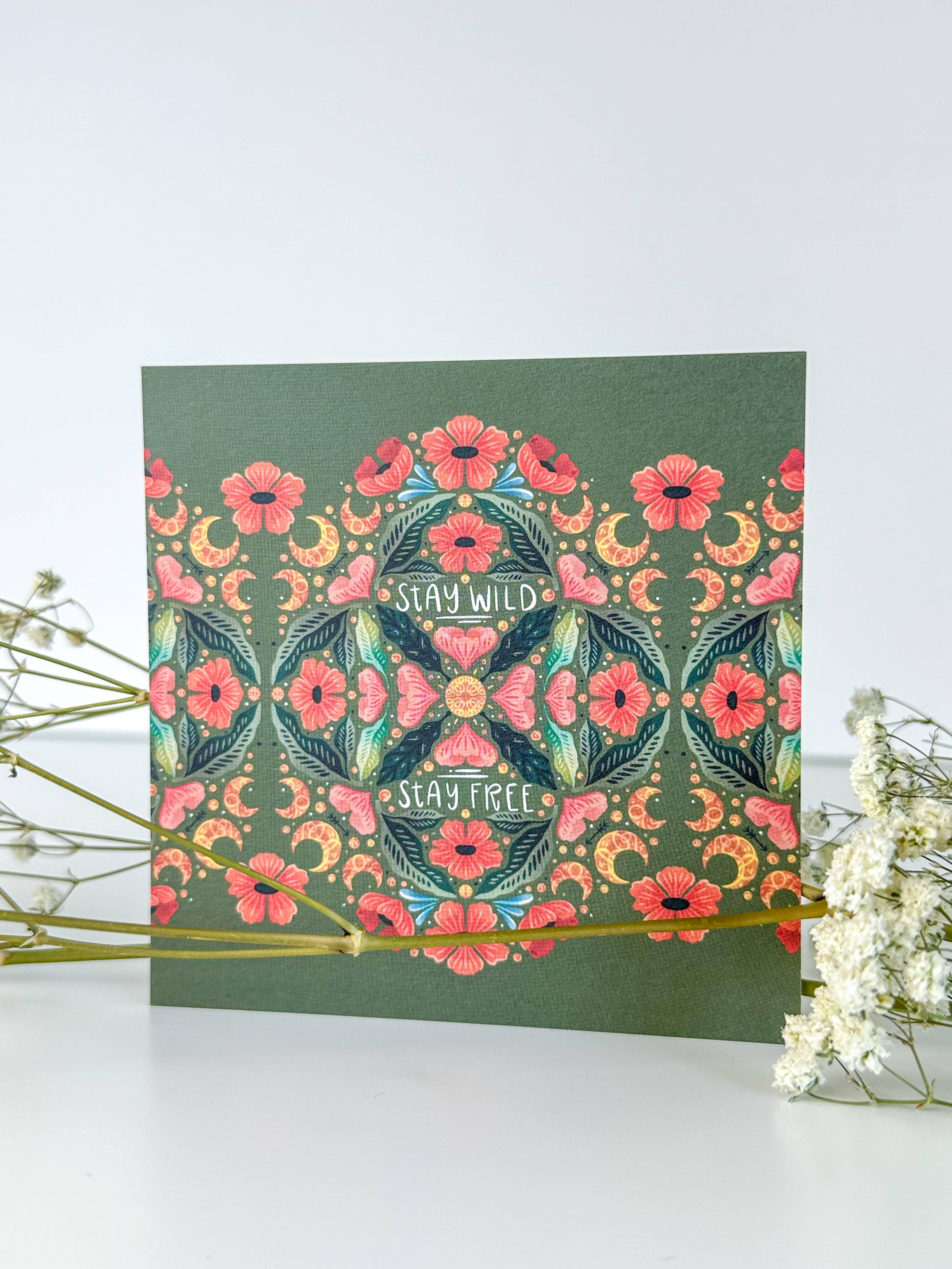 Kristin Heldt Art - Wholesale Art Print - Stay Wild Stay Free 4x4 Art Print1