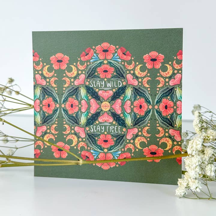 Kristin Heldt Art - Wholesale Art Print - Stay Wild Stay Free 4x4 Art Print1