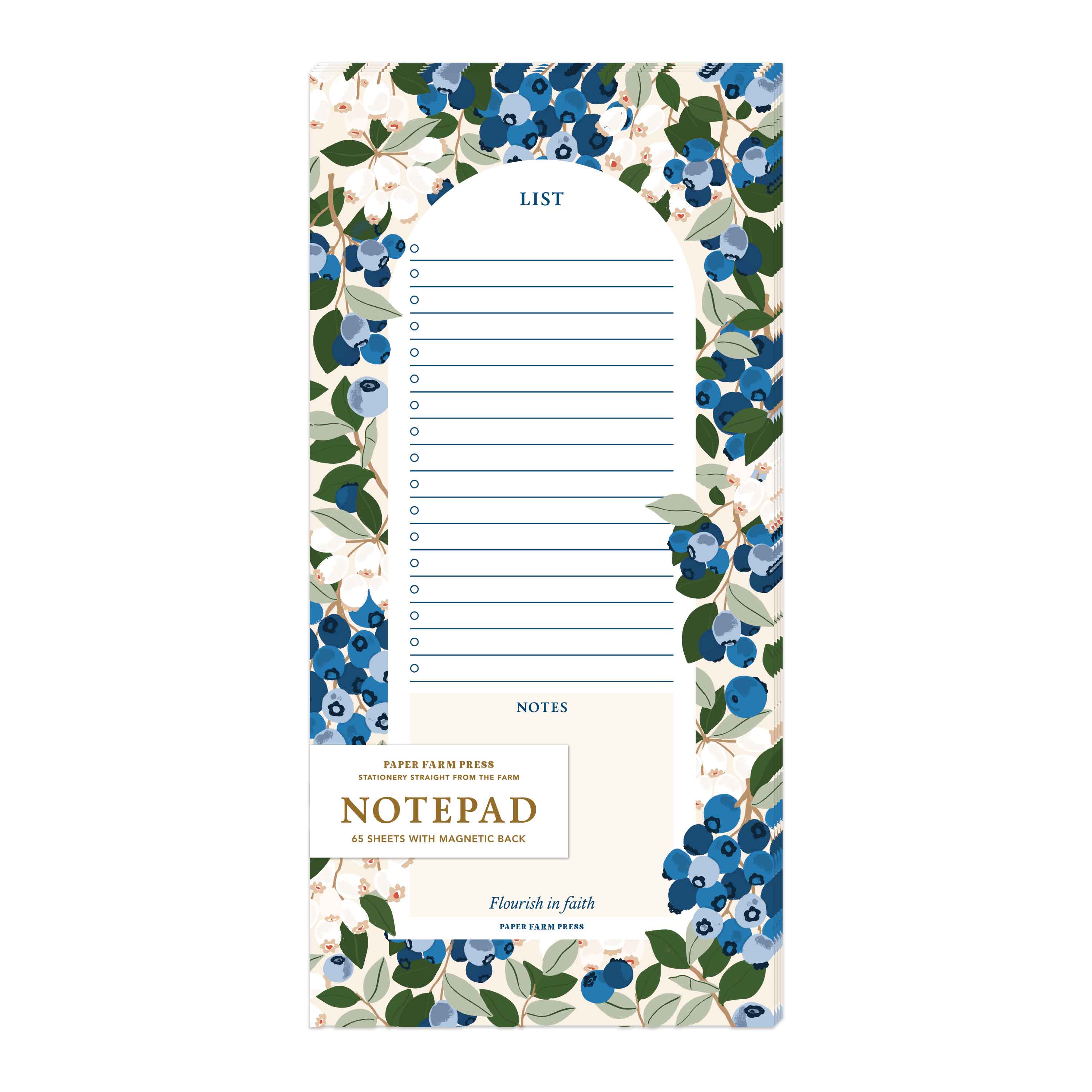 Paper Farm Press - Vente Blocs-notes - Bloc-notes de la liste du marché de Blueberry Field2