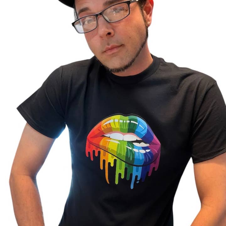 LGBT Pride Lips Graphic Tee | Pride Shirt for wholesale by Cosmic