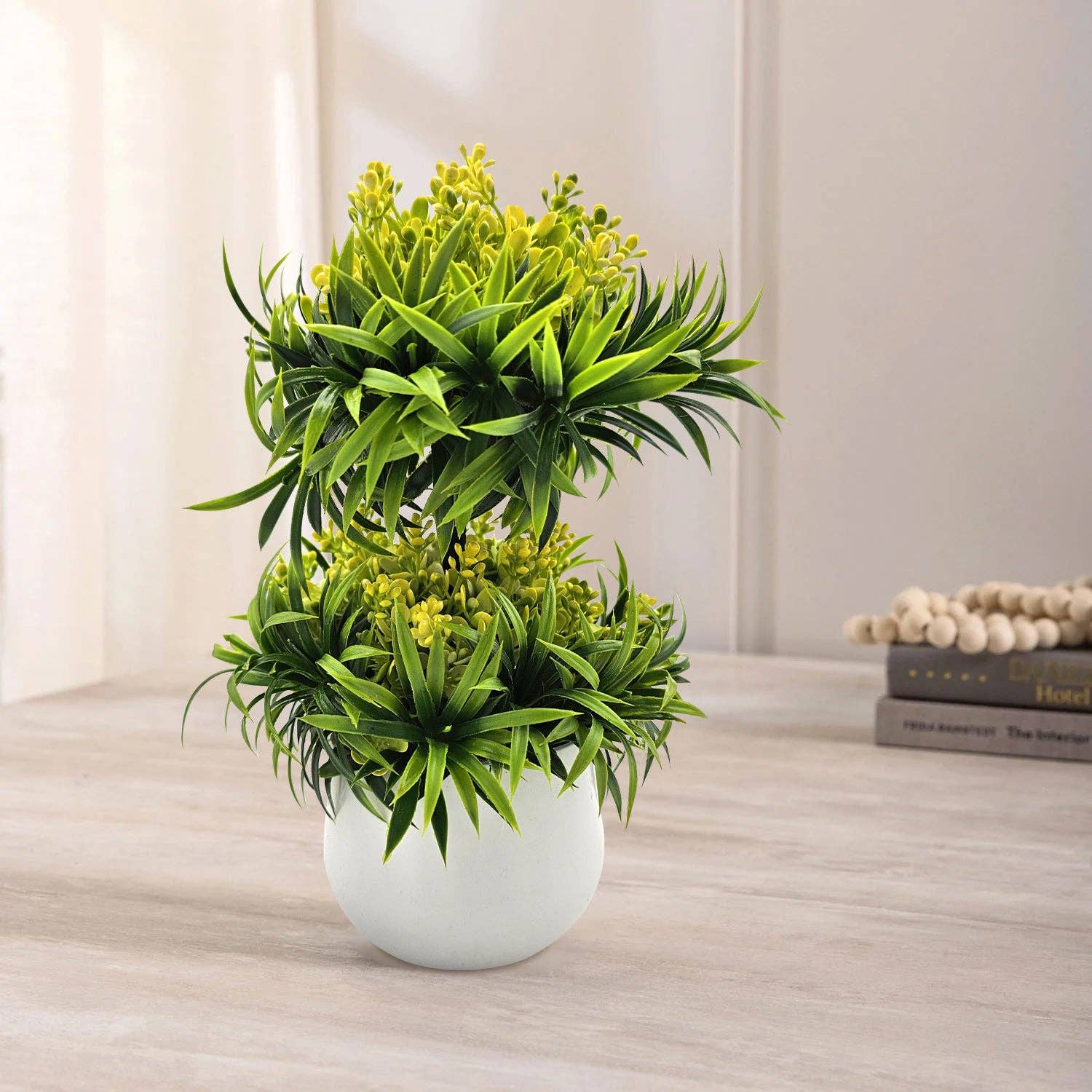 Ledsone – wholesale Artificial plant – Small Potted Artificial Flower 2 Pack Indoor Décor ~538113