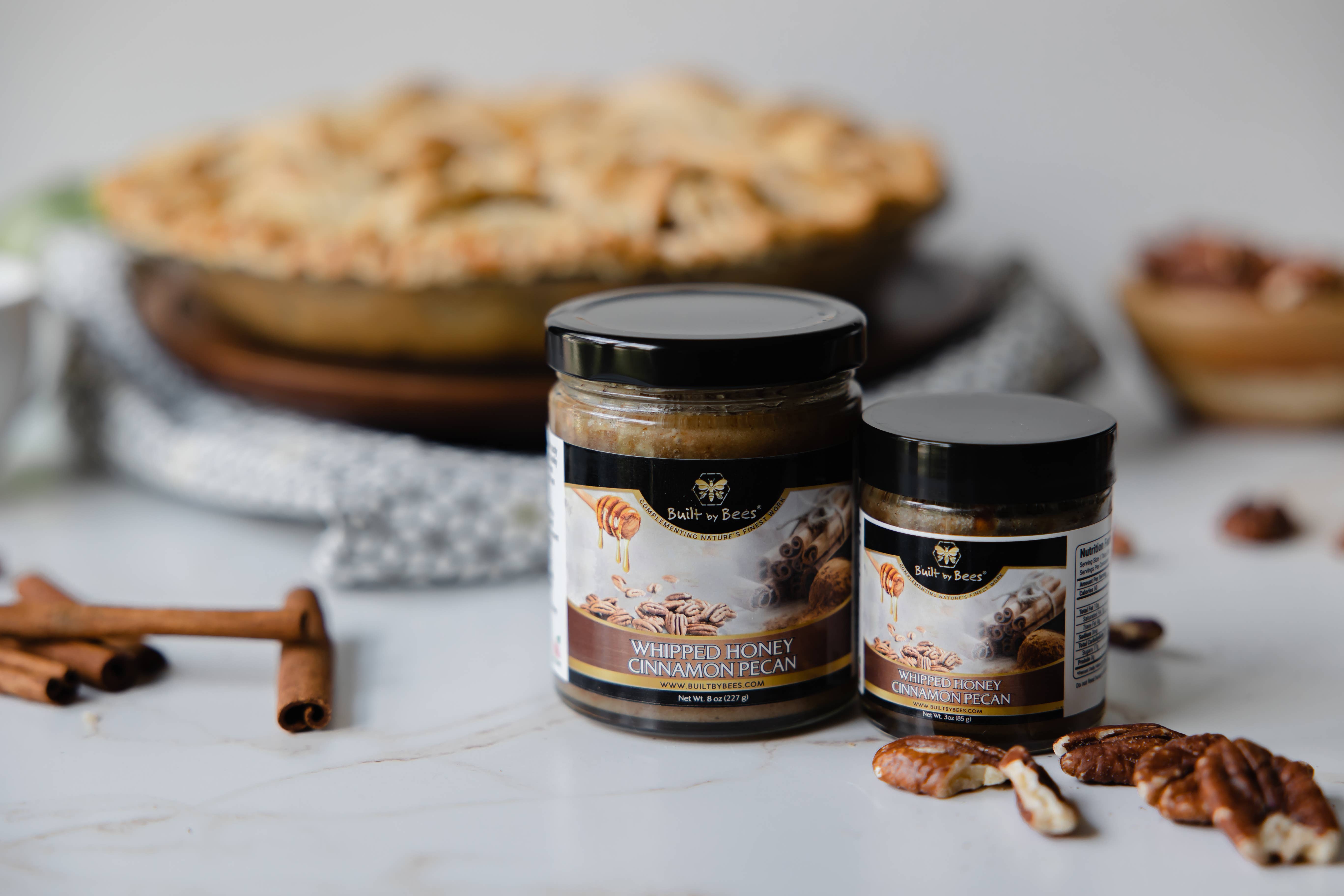 Built by Bees - Wholesale Honey - Cinnamon Pecan Whipped Honey 8 oz1