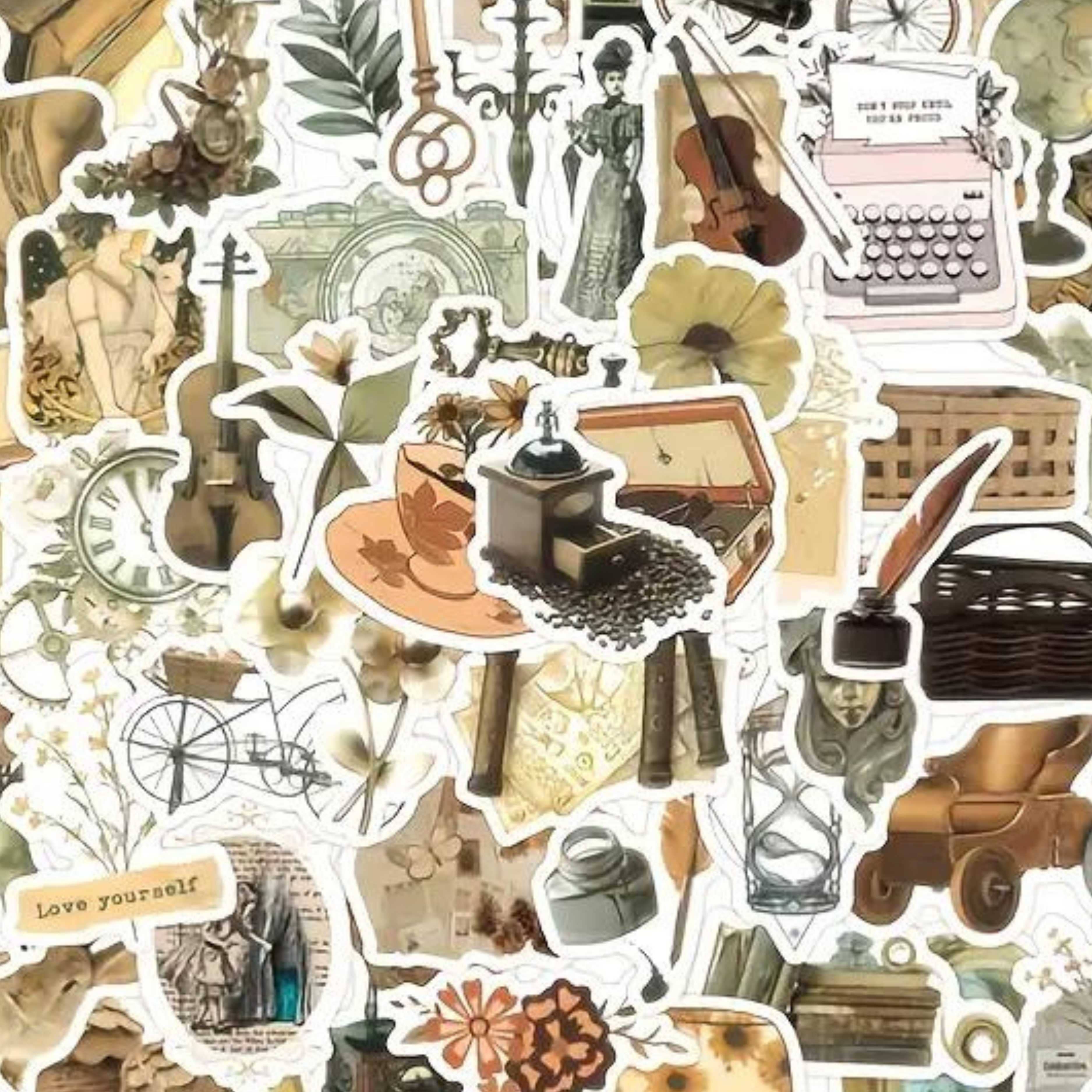 Magnifique Hearts - Wholesale Sticker - Mix of Retro Vintage Styled Stickers, Decals, Scrapbooking3