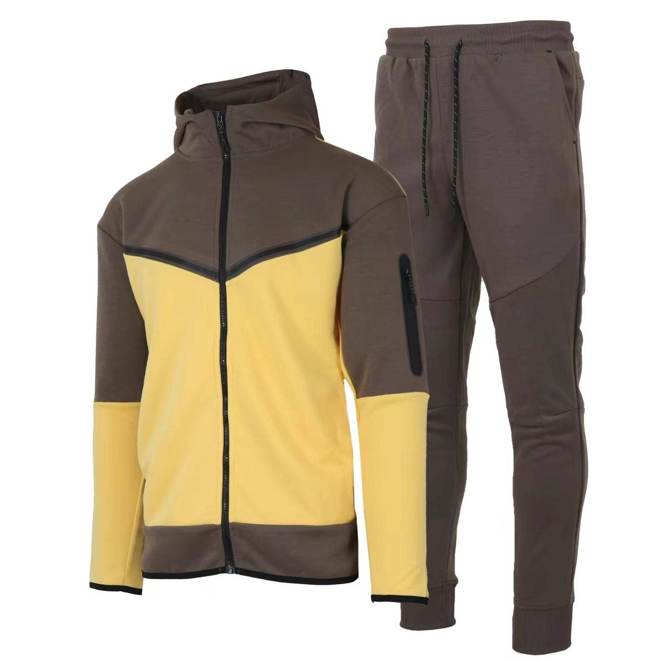 Amorica NYC – Conjunto de desporto – Homem por atacado – Conjunto Masculino com Jaqueta Hoodie e Calça Jogger Ultratech Bicolor0