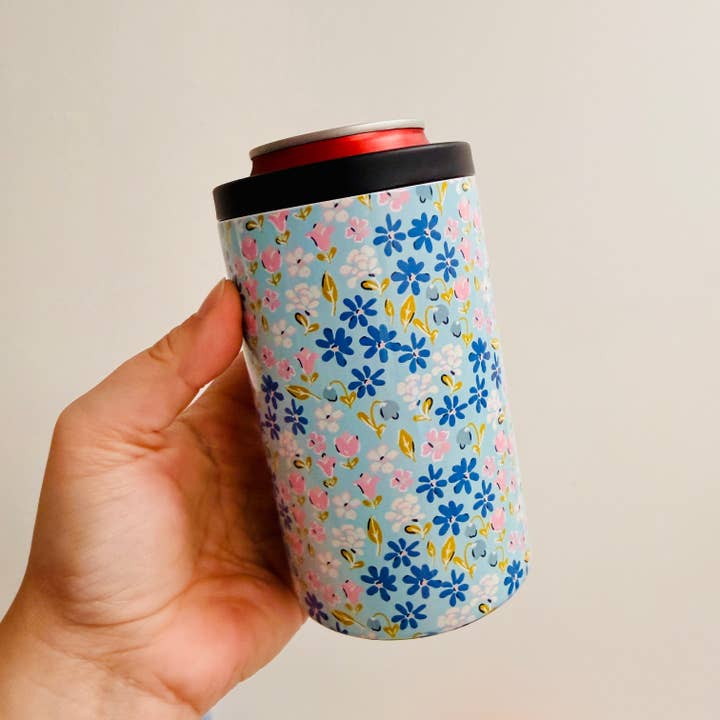 Arrefecedor de Latas de 12 oz, Padrão Floral Azul Ditsy por atacado de Sonny Rising