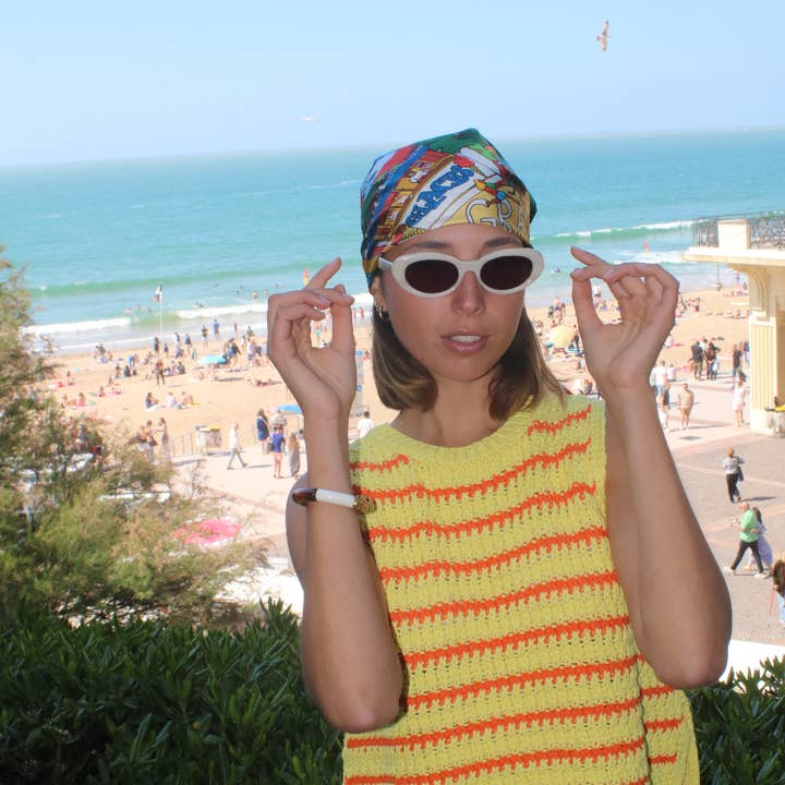 SOIE-MEME - Wholesale Scarf - Women's - Grande plage- carré2