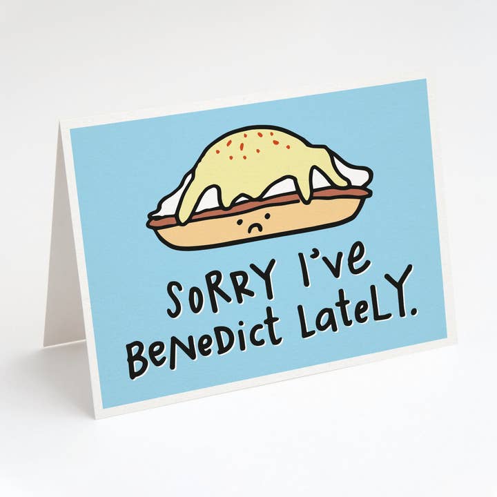 Sorry I've Benedict Lately. Apology Card. My Bad Card. Sorry for wholesale by Tiny Gang Designs