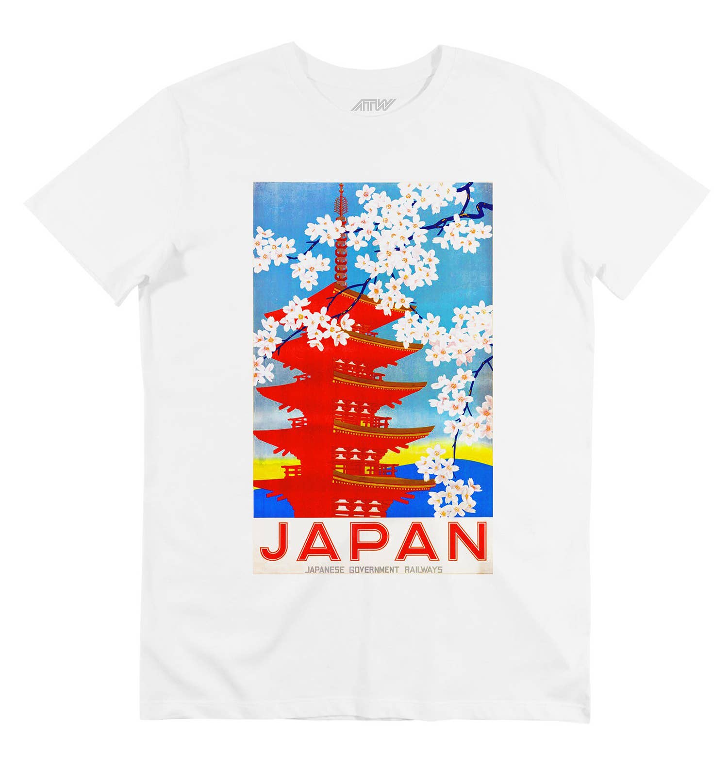 Grafitee - Wholesale Screen Printed T-Shirt - Unisex - Japanese pagoda T-shirt - Japanese graphic tee shirt0